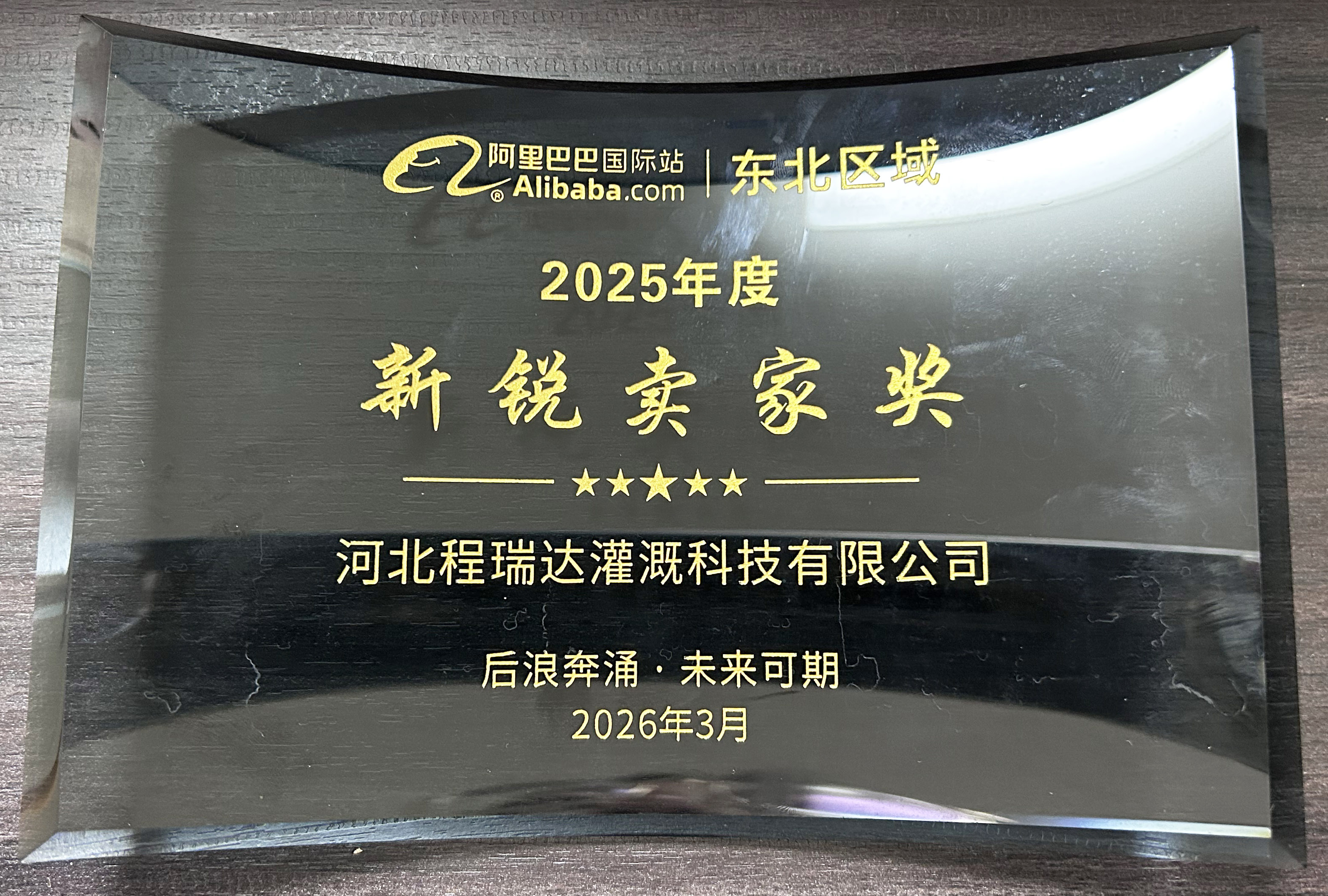 沈阳程瑞达灌溉 | 荣获阿里国际站新锐卖家奖