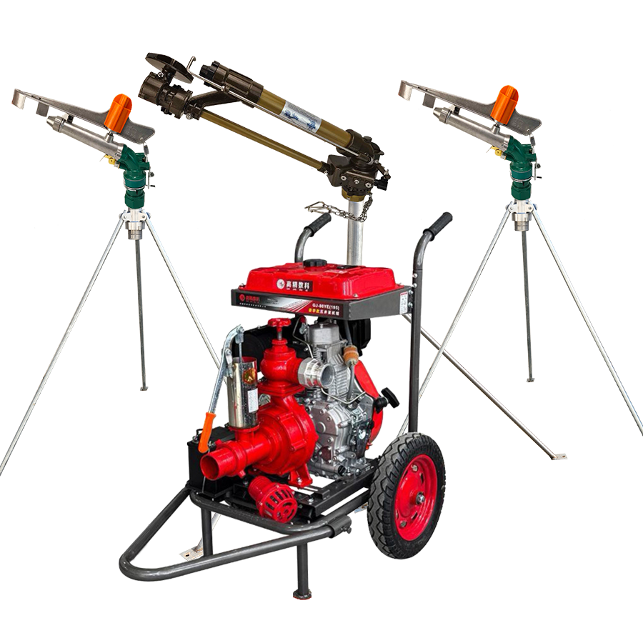 沈阳一体式灌溉机组 全套喷枪水带配齐 抗旱浇地神器